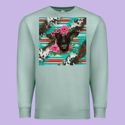 Western Suffolk Ewe Premium Sweatshirt Designed By Barkaloodesign
