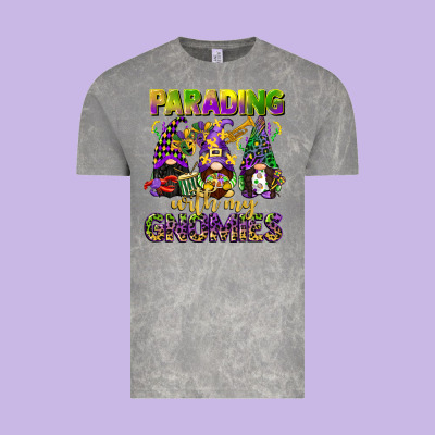 Parading With My Gnomies Mardi Gras Vintage Tee Designed By Cowgirlartshop