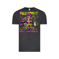 Vintage Black parading with my gnomies mardi gras Vintage Tee - CowGirlArtShop