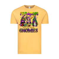 Vintage Mustard parading with my gnomies mardi gras Vintage Tee - CowGirlArtShop