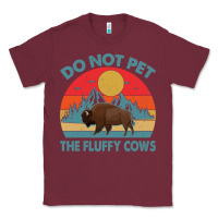Burgundy Do Not Pet The Fluffy Cows Vintage Classic Tee - trangStudio