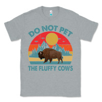 Heather Grey Do Not Pet The Fluffy Cows Vintage Classic Tee - trangStudio