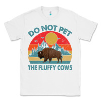 White Do Not Pet The Fluffy Cows Vintage Classic Tee - trangStudio