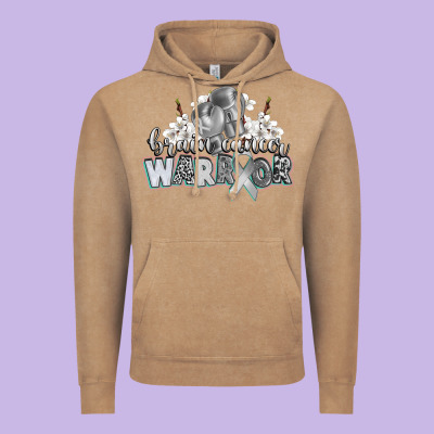 Brain Cancer Warrior Vintage Hoodie Designed By Cowgirlartshop