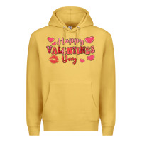Antique Gold happy valentine's day Premium Hoodie - LillyAllenDesigns