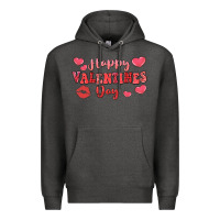 Charcoal Heather happy valentine's day Premium Hoodie - LillyAllenDesigns
