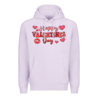 Lilac happy valentine's day Premium Hoodie - LillyAllenDesigns