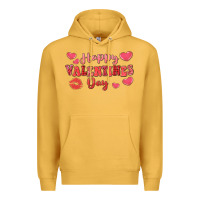Mustard happy valentine's day Premium Hoodie - LillyAllenDesigns