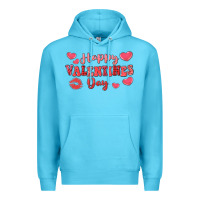 Ocean Blue happy valentine's day Premium Hoodie - LillyAllenDesigns