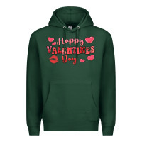 Sports Green happy valentine's day Premium Hoodie - LillyAllenDesigns