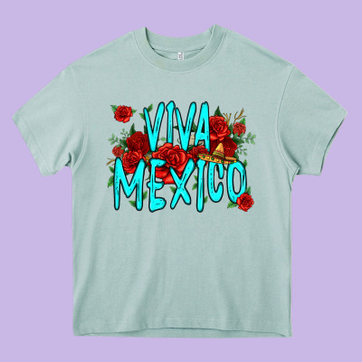 Viva Mexico Long Live Mexico Heavy Core Tee Designed By Jasminsmagicworld