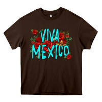 Chocolate Brown viva mexico long live mexico Heavy Core Tee - Jasminsmagicworld