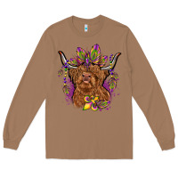 Toasted Coconut mardi gras cow Long Sleeve Tee - OliviaCreatesArt