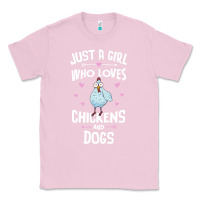 Bubblegum Pink Just A Girl Who Loves Chickens And Dogs Gift Women Classic Tee - trangStudio