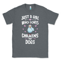 Charcoal Heather Just A Girl Who Loves Chickens And Dogs Gift Women Classic Tee - trangStudio