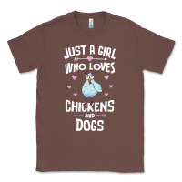 Chestnut Just A Girl Who Loves Chickens And Dogs Gift Women Classic Tee - trangStudio