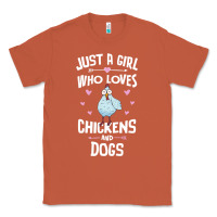 Copper Just A Girl Who Loves Chickens And Dogs Gift Women Classic Tee - trangStudio