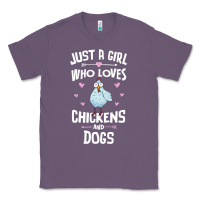 Lavender Just A Girl Who Loves Chickens And Dogs Gift Women Classic Tee - trangStudio