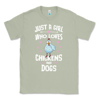 Matcha Just A Girl Who Loves Chickens And Dogs Gift Women Classic Tee - trangStudio