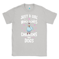 Moon Dust Just A Girl Who Loves Chickens And Dogs Gift Women Classic Tee - trangStudio