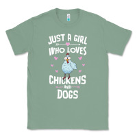 Sage Just A Girl Who Loves Chickens And Dogs Gift Women Classic Tee - trangStudio