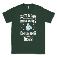 Sports Green Just A Girl Who Loves Chickens And Dogs Gift Women Classic Tee - trangStudio
