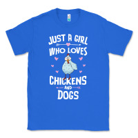Just A Girl Who Loves Chickens And Dogs Gift Women Classic Tee | Teevron