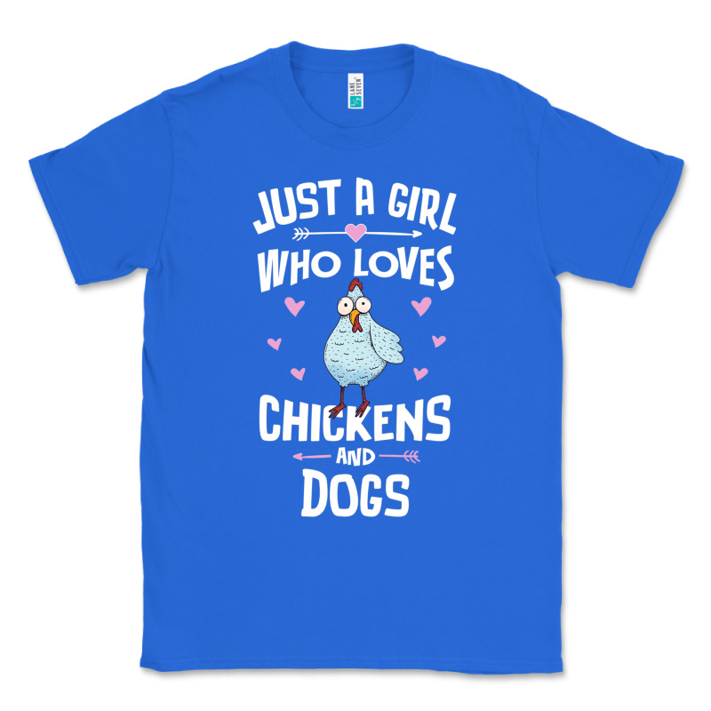 Just A Girl Who Loves Chickens And Dogs Gift Women Classic Tee by trangStudio | Teevron