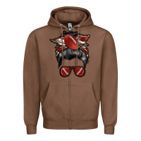 Chestnut football mom Zipper Hoodie - RacoonDesign