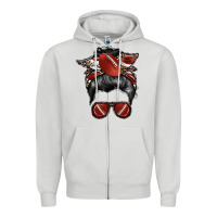 Dove Grey football mom Zipper Hoodie - RacoonDesign