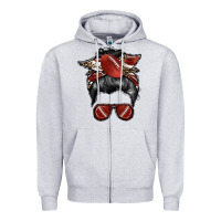 Heather Grey football mom Zipper Hoodie - RacoonDesign