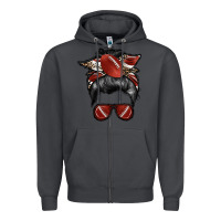 Smoke football mom Zipper Hoodie - RacoonDesign