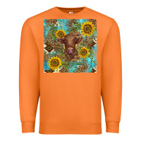 Carrot western highland cow Premium Sweatshirt - BarkalooDesign