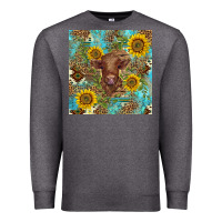 Charcoal Heather western highland cow Premium Sweatshirt - BarkalooDesign