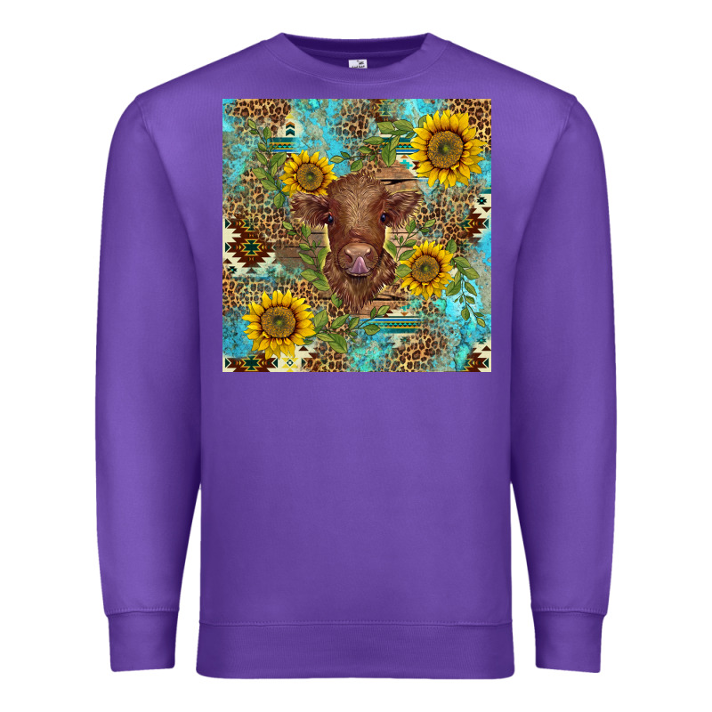 Western Highland Cow Premium Sweatshirt by BarkalooDesign | Teevron