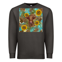 Smoke western highland cow Premium Sweatshirt - BarkalooDesign