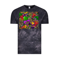Cloud Black mardi gras hearts Vintage Tee - CowGirlArtShop