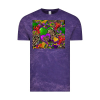 Cloud Purple mardi gras hearts Vintage Tee - CowGirlArtShop