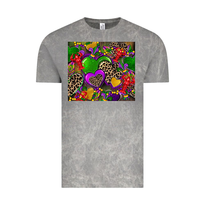 Mardi Gras Hearts Vintage Tee by CowGirlArtShop | Teevron