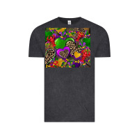 Vintage Black mardi gras hearts Vintage Tee - CowGirlArtShop