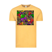 Vintage Mustard mardi gras hearts Vintage Tee - CowGirlArtShop