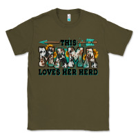 Army Green this mama loves her herd goats Classic Tee - Jasminsmagicworld