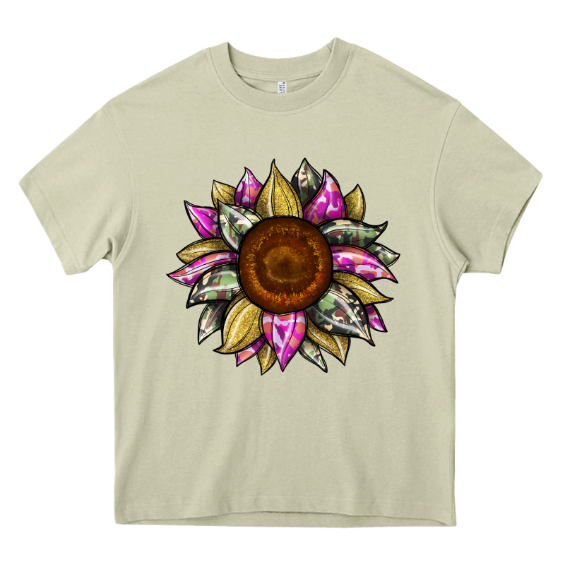 Sunflower Camouflage Heavy Core Tee by JahusDesignShop | Teevron