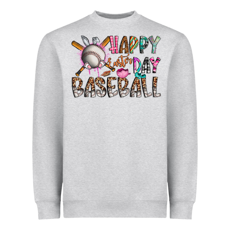 Happy Easter Day Baseball Heavyweight Sweatshirt by CowhideDigitalArt | Teevron