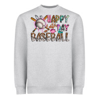 Heather Grey happy easter day baseball Heavyweight Sweatshirt - CowhideDigitalArt