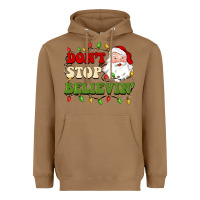 Toasted Coconut don't stop believin Heavyweight Hoodie - BarkalooDesign