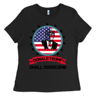Black DONALD TRUMP 2016 WE SHALL OVERCOMB Ladies Tee - Bettercallsaul
