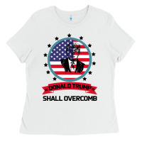White DONALD TRUMP 2016 WE SHALL OVERCOMB Ladies Tee - Bettercallsaul