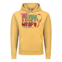 Vintage Mustard cowgirl nursing is a work of heart Vintage Hoodie - CowGirlArtShop