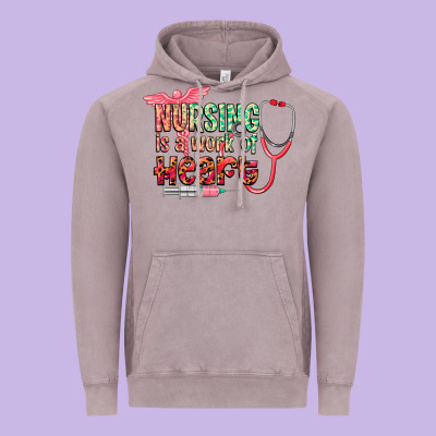 Cowgirl Nursing Is A Work Of Heart Vintage Hoodie Designed By Cowgirlartshop